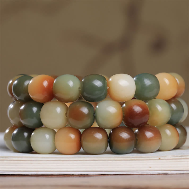 KarmaRipple's Colorful Bodhi Seed Peace Wisdom Bracelet p4