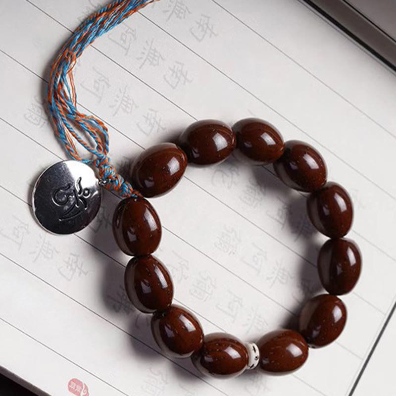 KarmaRipple's Tibetan Authentic Purple Gold Rat OM Chinese Zodiac Nine Palaces Eight Diagrams Talisman Wealth Bracelet p4