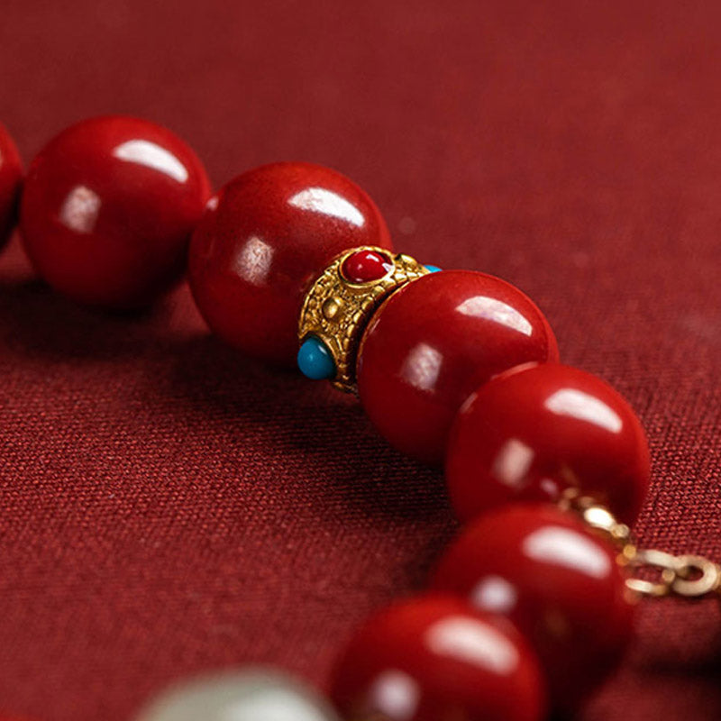 KarmaRipple's Cinnabar Jade Balancing Protection Talisman Bracelet p9