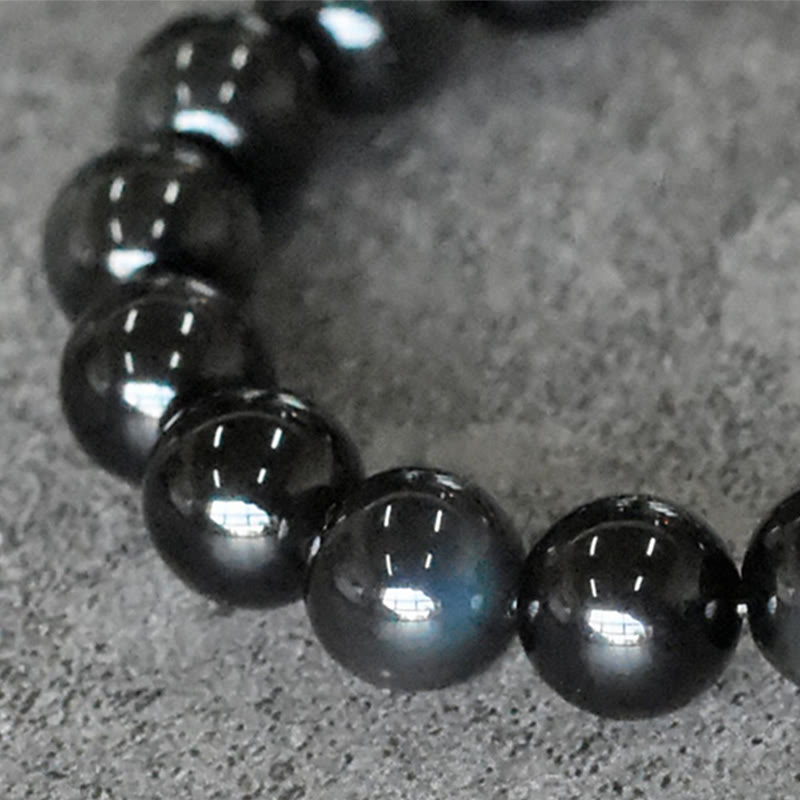 KarmaRipple's Rainbow Obsidian Bronze Bead Positive Transformation Bracelet p7