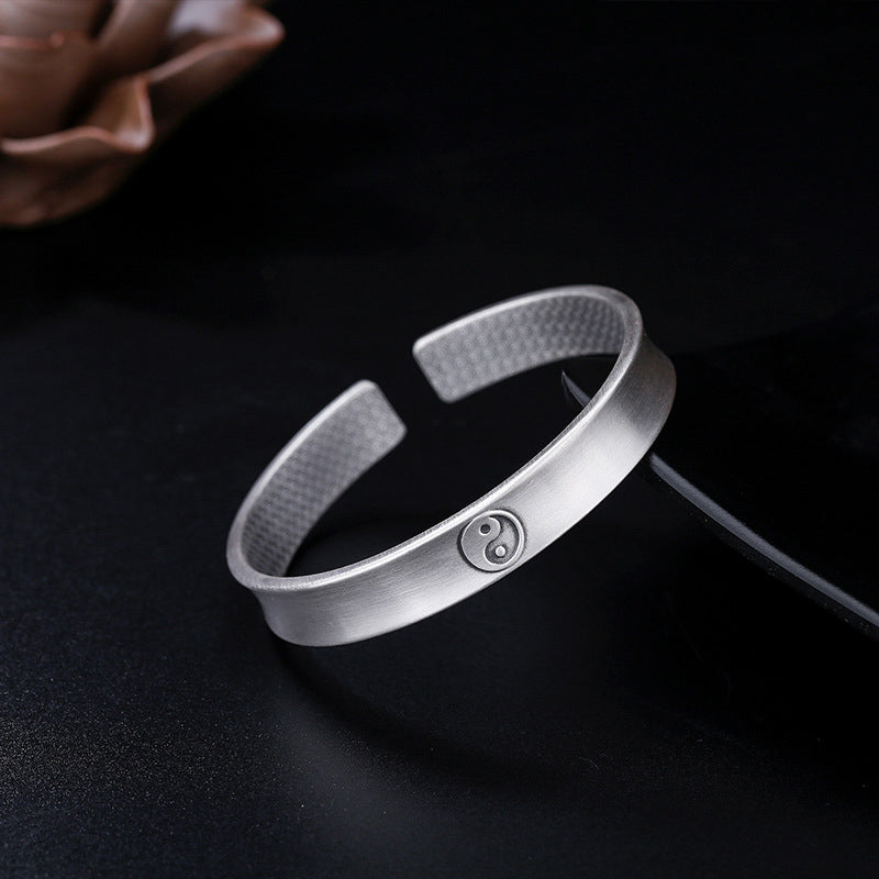 KarmaRipple's 999 Sterling Silver Yin Yang Auspicious Clouds Balance Balance Bracelet p15