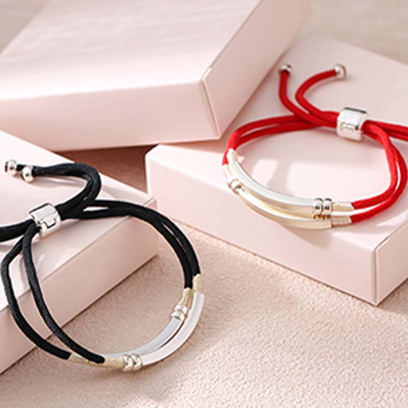 KarmaRipple's 925 Sterling Silver Red String Layered Braid Bracelet p5