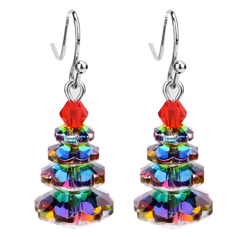 KarmaRipple's Various Crystals Christmas Tree Amethyst Peace Balancing Drop Earrings p3
