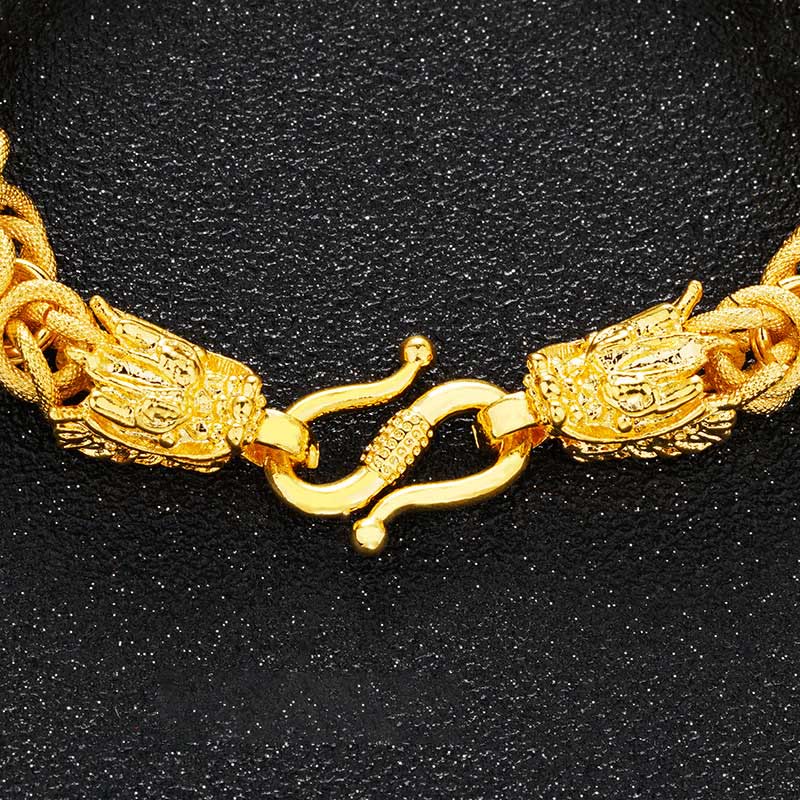 KarmaRipple's 24k Gold Plated Double Headed Dragon Protection Bracelet p4