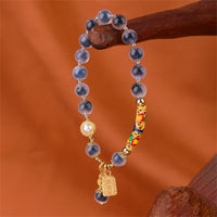 KarmaRipples authentisches Kraftarmband mit blauem Candy-Achat-Amulett