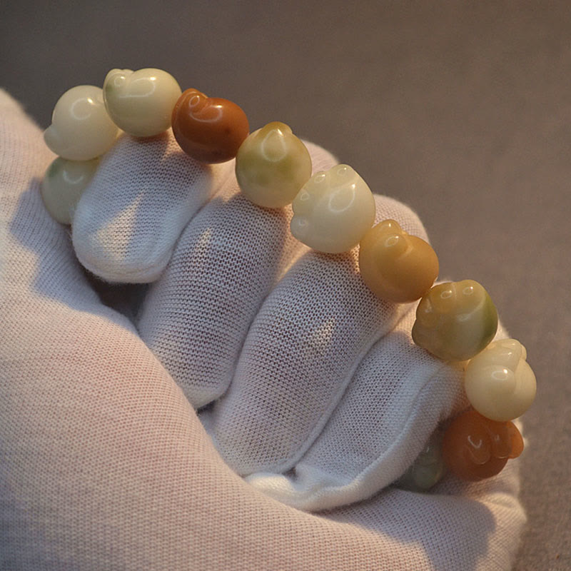 KarmaRipple's Multilayered Bodhi Seed Cute Cat Paw Calm Balance Bracelet p11