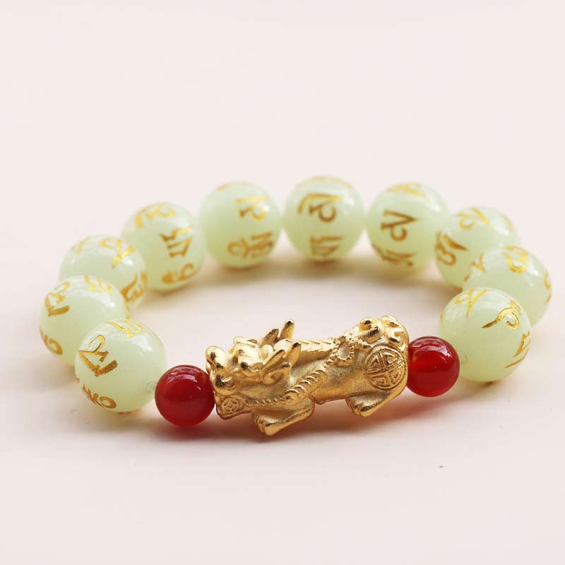 KarmaRipple's FengShui Fortunate Pixiu Glowstone Wealth Bracelet p2