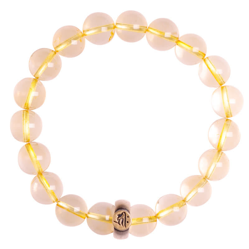 KarmaRipple's 925 Sterling Silver Chinese Zodiac Natal Buddha Citrine Protection Bracelet p20