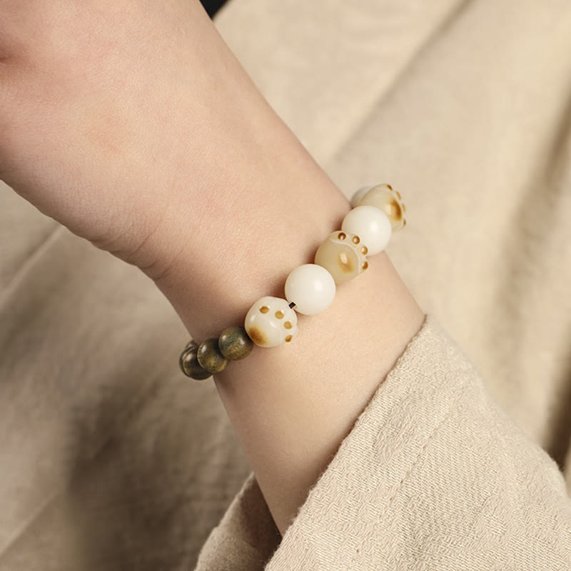 KarmaRipple's Authentic Green Sandalwood Bodhi Seed Cat Paw Claw Cure Bracelet p9