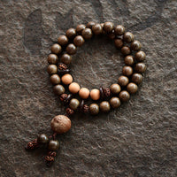 KarmaRipples tibetisches Sandelholz-Schutz-Talisman-Mala-Armband