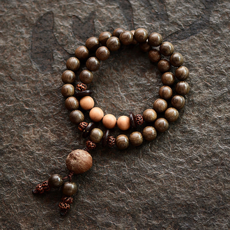 KarmaRipple's Tibetan Sandalwood Protection Talisman Mala Bracelet p17
