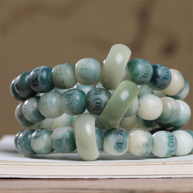 KarmaRipple's Bodhi Seed Om Mani Padme Hum Engraved Keep Away Evil Spirits Bracelet p7