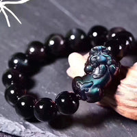 KarmaRipples FengShui PiXiu Regenbogen-Obsidian-Glücksarmband