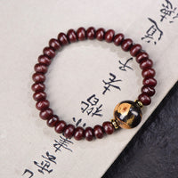 KarmaRipples authentisches tibetisches Balance-Armband mit violetten Bodhi-Rocailles-Perlen