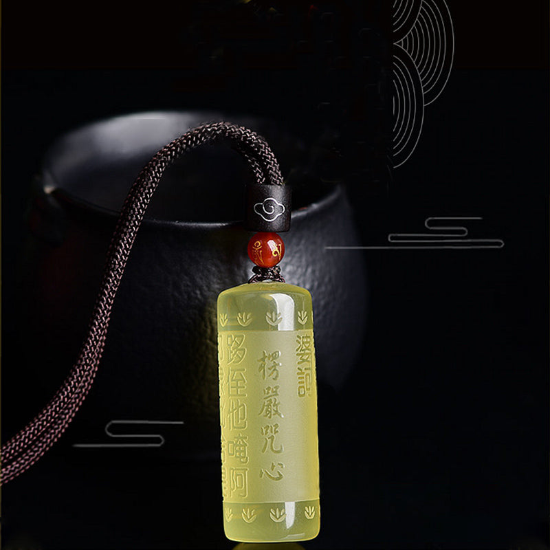 KarmaRipple's Heart Sutra Citrine Happiness Strength Pendant Necklace p10