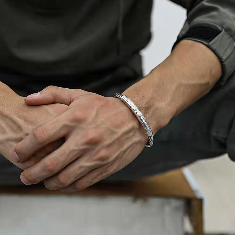 KarmaRipple's Tibetan Om Mani Padme Hum Heart Sutra Purity Cuff Bracelet p15