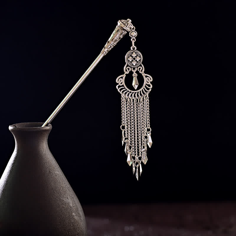 KarmaRipple's Water Drop Lily of the Valley Flowers Tassels Confidence Hairpin p69