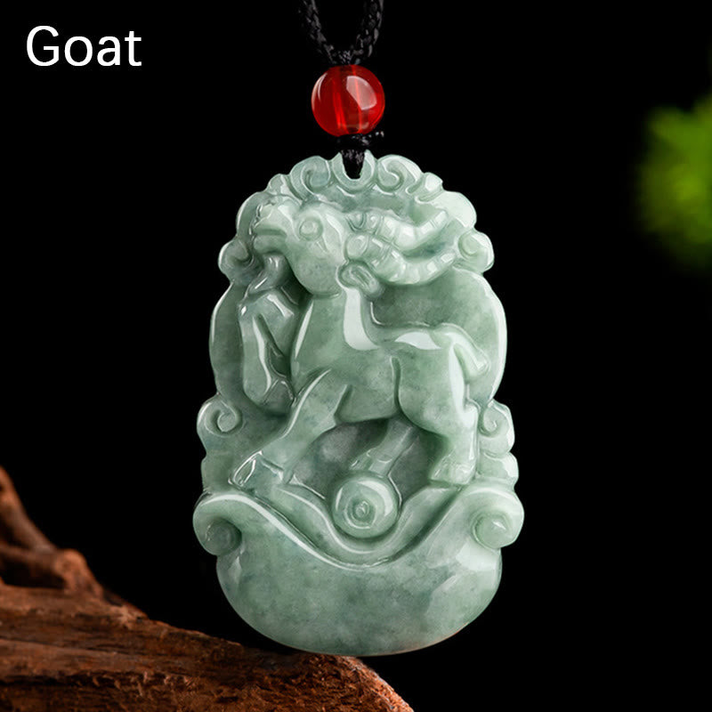 KarmaRipple's Authentic Green Jade 12 Chinese Zodiac Fortune Prosperity Pendant Necklace p8