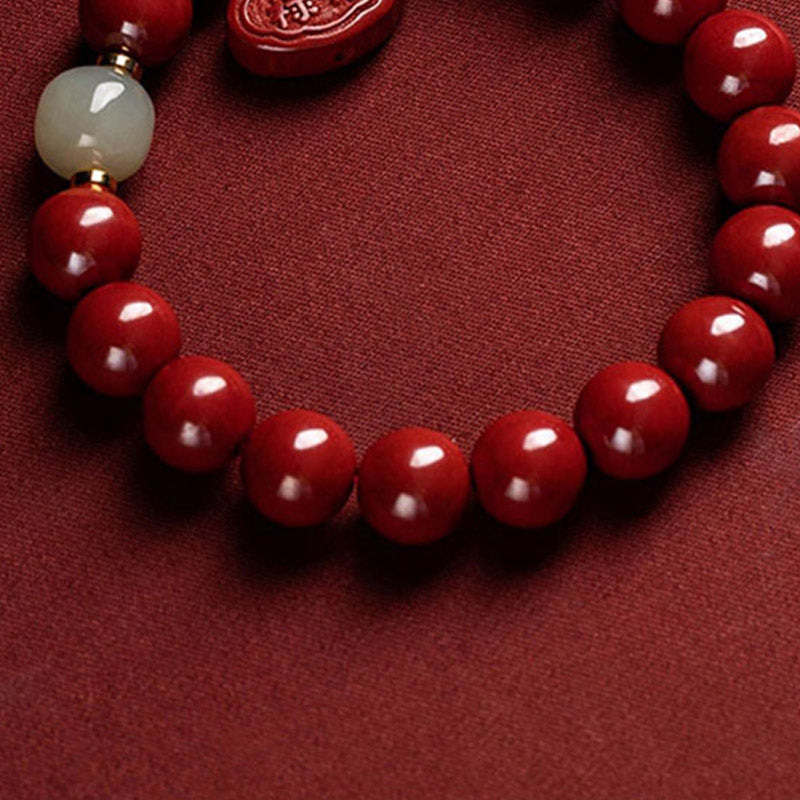 KarmaRipple's Cinnabar Jade Balancing Protection Talisman Bracelet p8