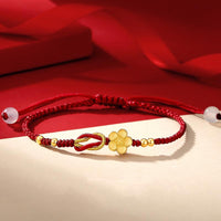 KarmaRipples handgefertigtes Glücksarmband aus 925er Sterlingsilber mit Kirschblüten, Sakura und Chalcedon