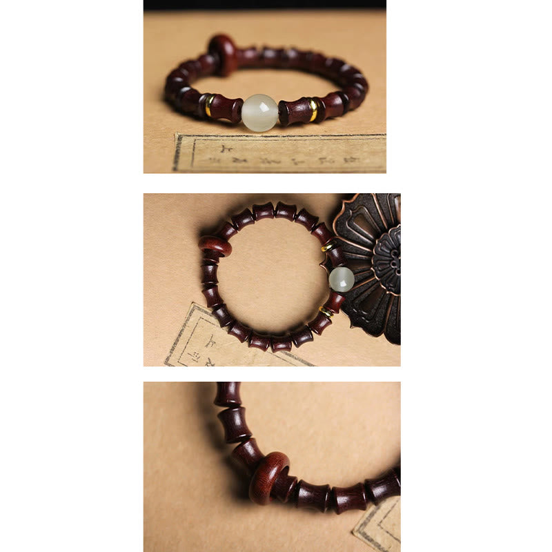 KarmaRipple's Ebony Green Sandalwood Black Rosewood Bamboo Peace Bracelet p13