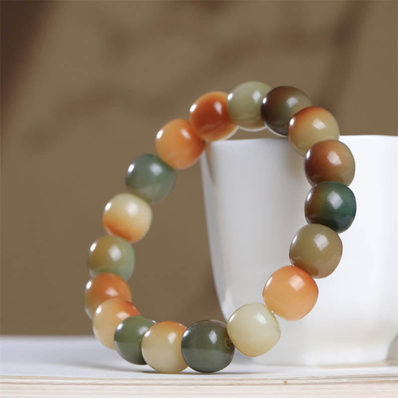 KarmaRipple's Colorful Bodhi Seed Peace Wisdom Bracelet p2