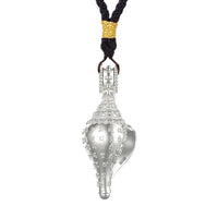 KarmaRipple's 999 Sterling Silber Shankha Conch Shell Seashell Glücksbringer Halskette