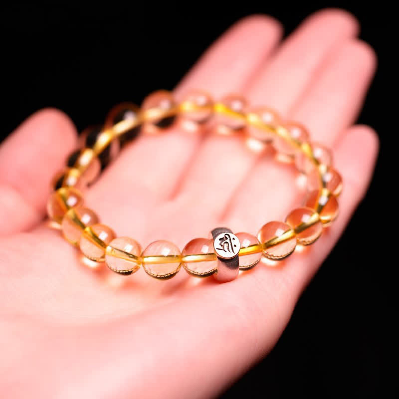 KarmaRipple's 925 Sterling Silver Chinese Zodiac Natal Buddha Citrine Protection Bracelet p10