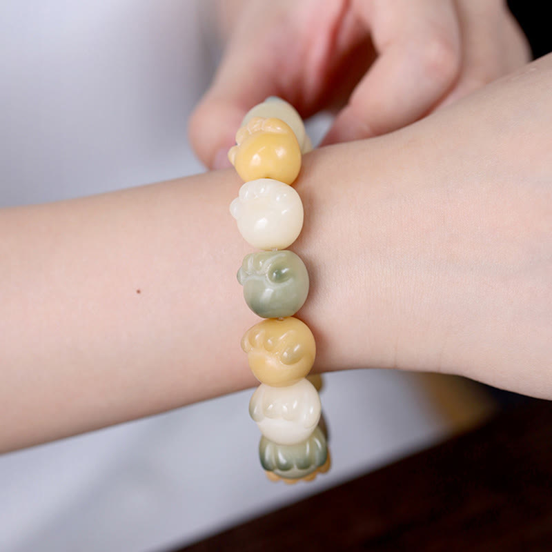 KarmaRipple's Multilayered Bodhi Seed Cute Cat Paw Calm Balance Bracelet p7