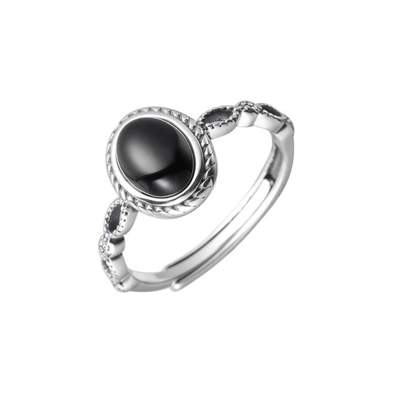 KarmaRipple's 925 Sterling Silver Black Onyx Fortune Ring p11