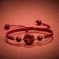 KarmaRipples authentisches Cinnabar Peace Buckle Blessing String Armband