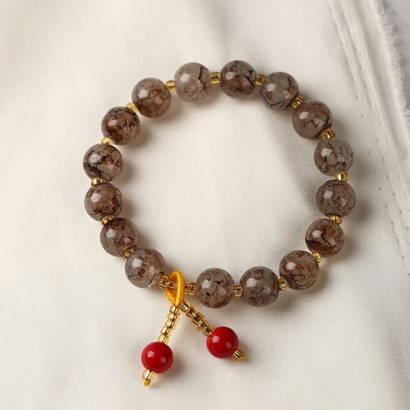 KarmaRipple's Liuli Glass Bead Blessing Balance Bracelet p14