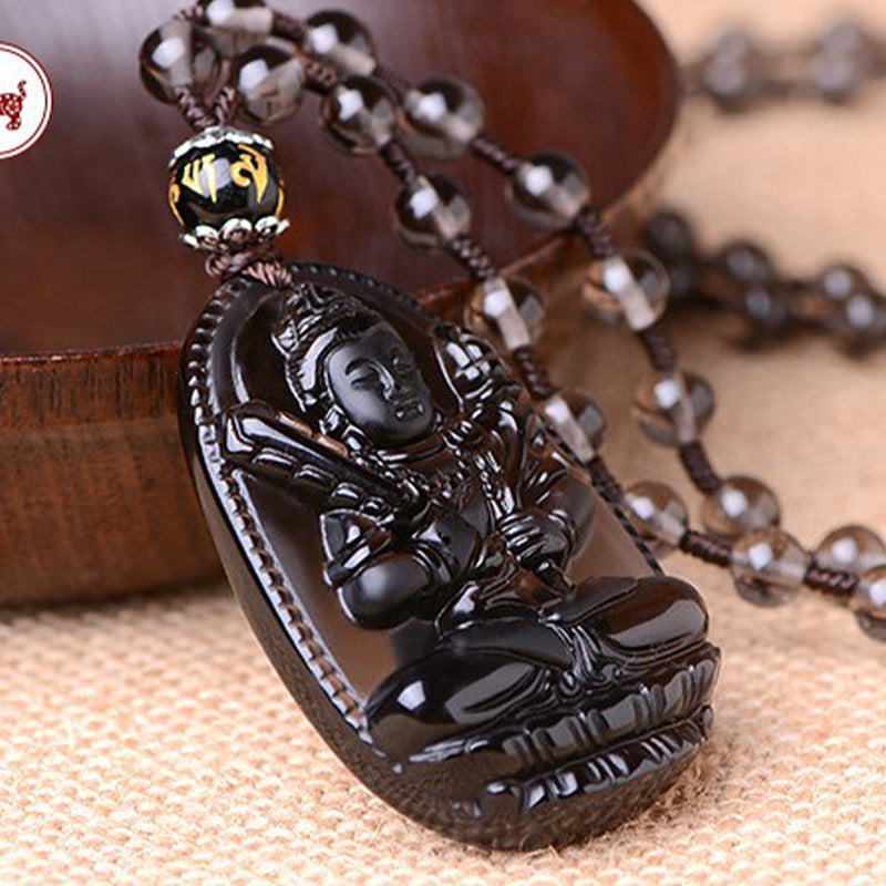 KarmaRipple's Chinese Zodiac Obsidian Protection Pendant p2