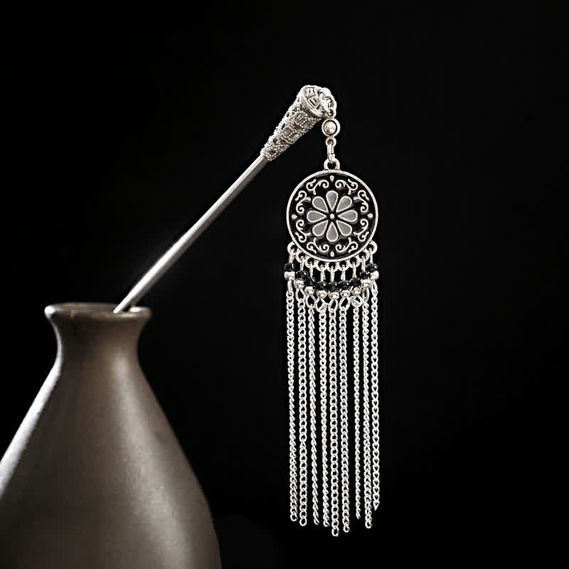 KarmaRipple's Water Drop Lily of the Valley Flowers Tassels Confidence Hairpin p36