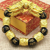 KarmaRipples Doppeldrachen-Armband zum Schutz des Reichtums