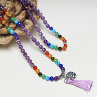 KarmaRipples ausgleichender Edelstein-Mala-Gebetsperlen-Anhänger, 108, Meditation, ausgleichender mehrschichtiger Armbandanhänger