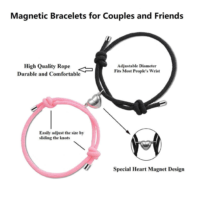 KarmaRipple's 2Pcs Love Magnetic Pair String Strength Bracelet p21