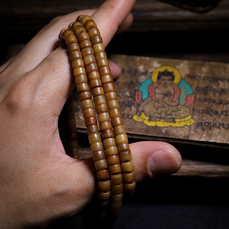 KarmaRipple's Tibet 108 Mala Beadwork Yak Bone Amber Balance Bracelet p10