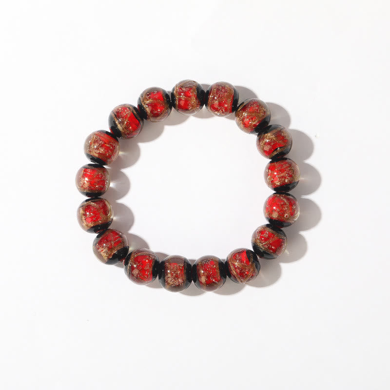 KarmaRipple's Tibetan Classic Liuli Glass Bead Fortune Wealth Bracelet p9
