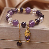 KarmaRipples authentisches Amethyst-PiXiu-Ausgleichsarmband
