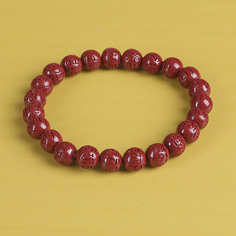 KarmaRipple's Authentic Double PiXiu Cinnabar Om Mani Padme Hum Wealth Fortune Bead Bracelet p31