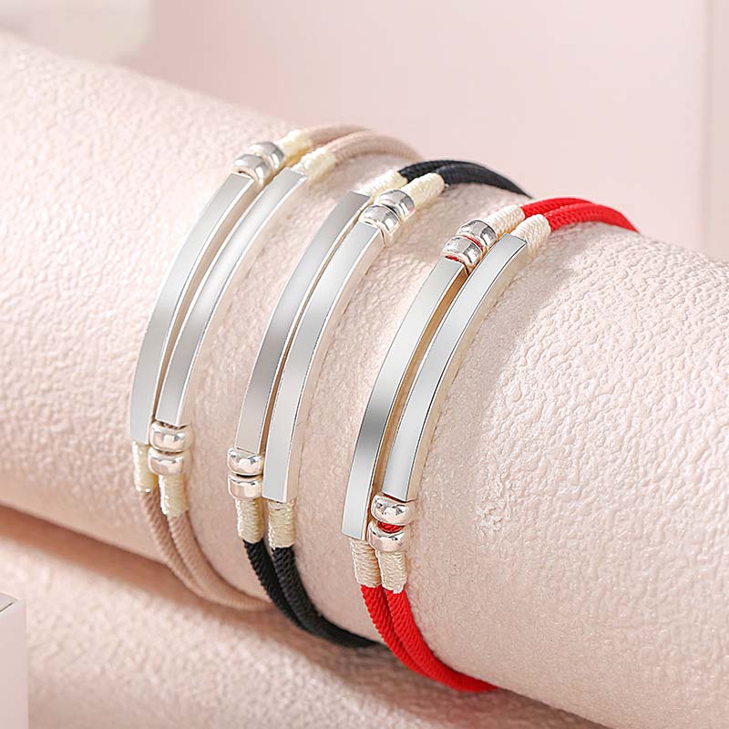 KarmaRipple's 925 Sterling Silver Red String Layered Braid Bracelet p11