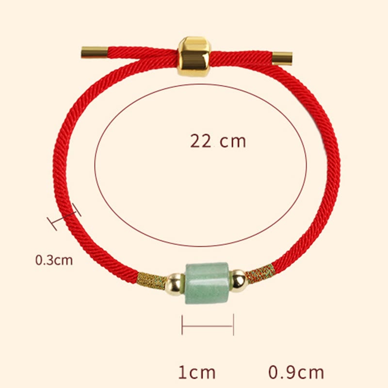 KarmaRipple's Tibet Handmade Green Aventurine Red Stone Malachite Fortune Protection Woven Rope Bracelet p12