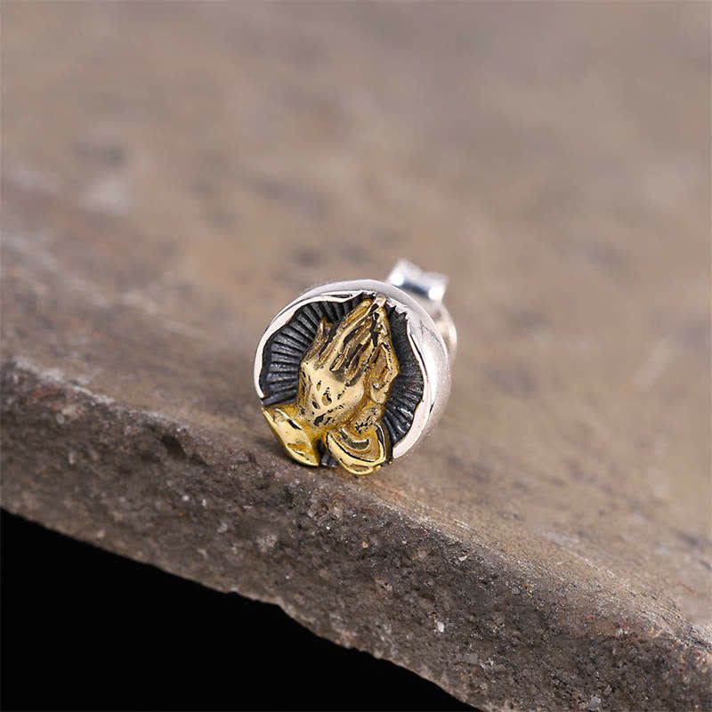 KarmaRipple's 925 Sterling Silver Namaste Equality Stud Earrings p9