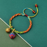 Handgefertigtes Zongzi-Talisman-Armband aus buntem Seil von KarmaRipple