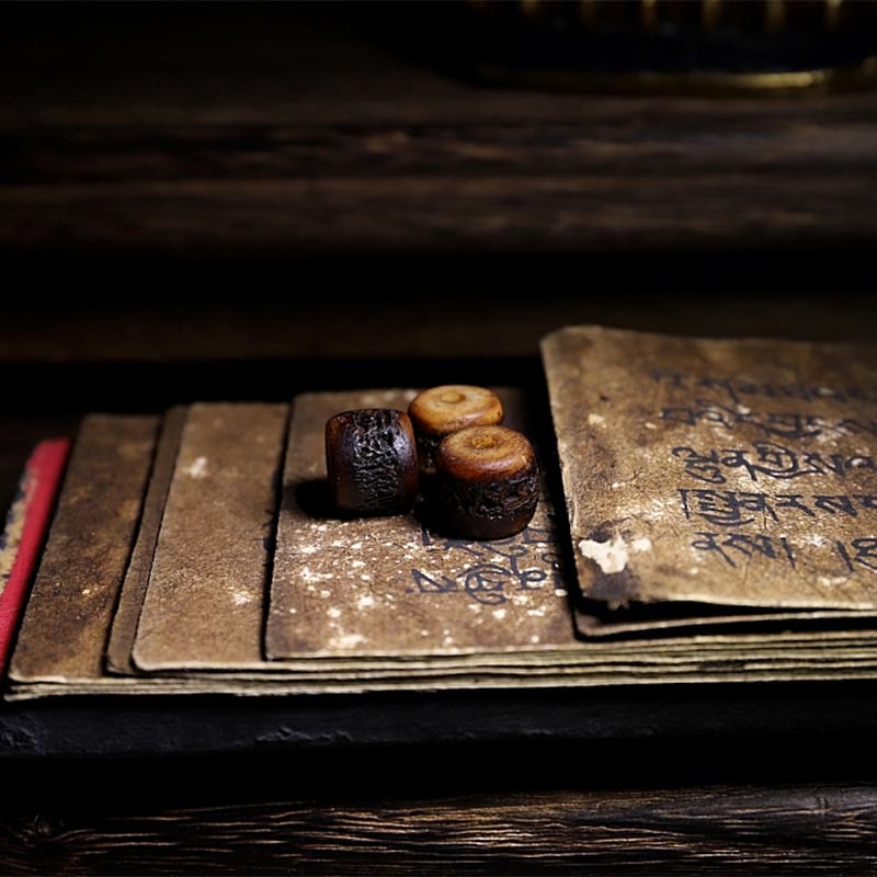 KarmaRipple's 925 Sterling Silver Chinese Zodiac Natal Buddha Handmade Tibet Yak Bone Strength Bracelet p18