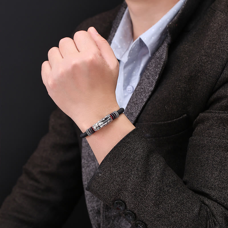 KarmaRipple's 999 Sterling Silver Dragon Fortune Handcrafted Woven Child Adult Bracelet ( p5