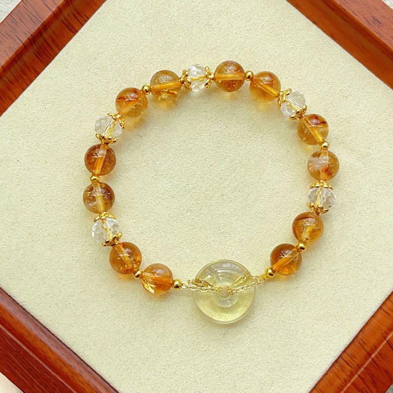 KarmaRipple's Peace Buckle Citrine Gemstone Prosperity Bracelet p2