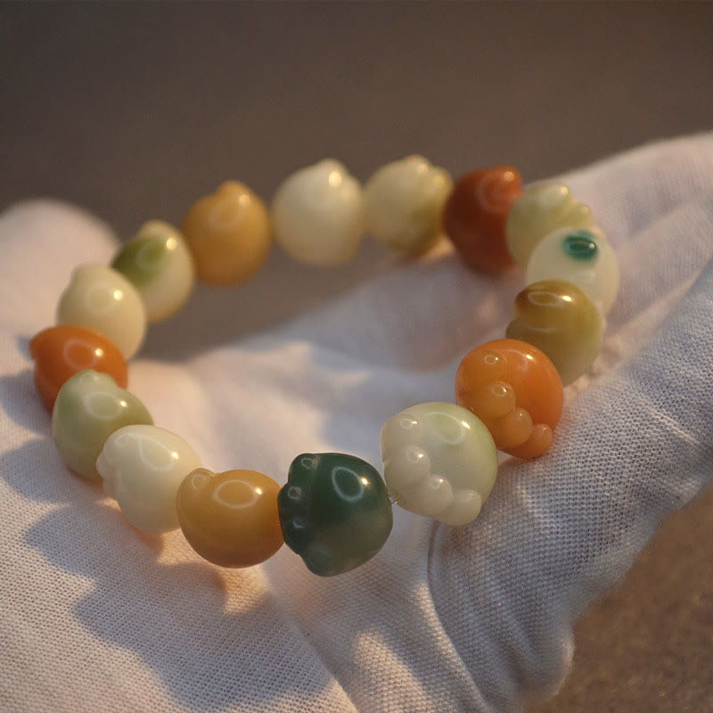 KarmaRipple's Multilayered Bodhi Seed Cute Cat Paw Calm Balance Bracelet p4