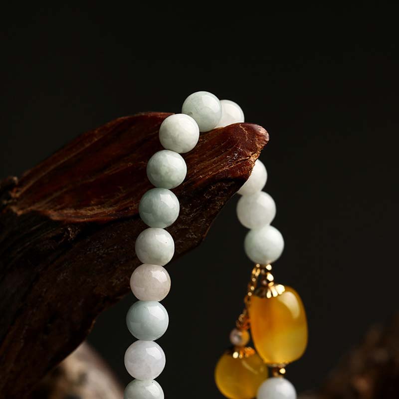 KarmaRipple's Authentic Ivory Jade Agate Protection Bracelet p4
